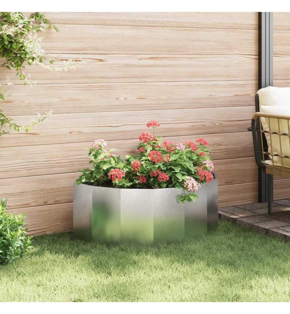 vidaXL Jardinière Argent 90 x 45 x 35 cm Acier inoxydable