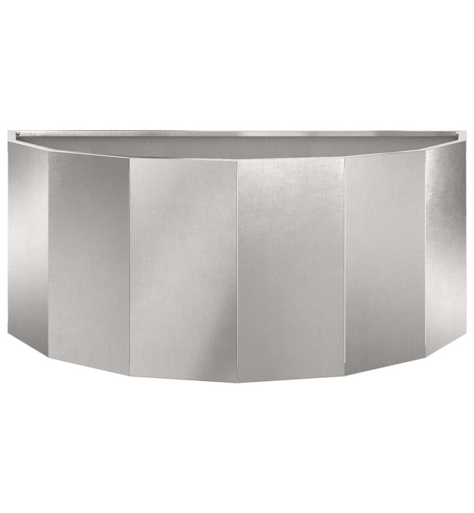 vidaXL Jardinière Argent 90 x 45 x 35 cm Acier inoxydable