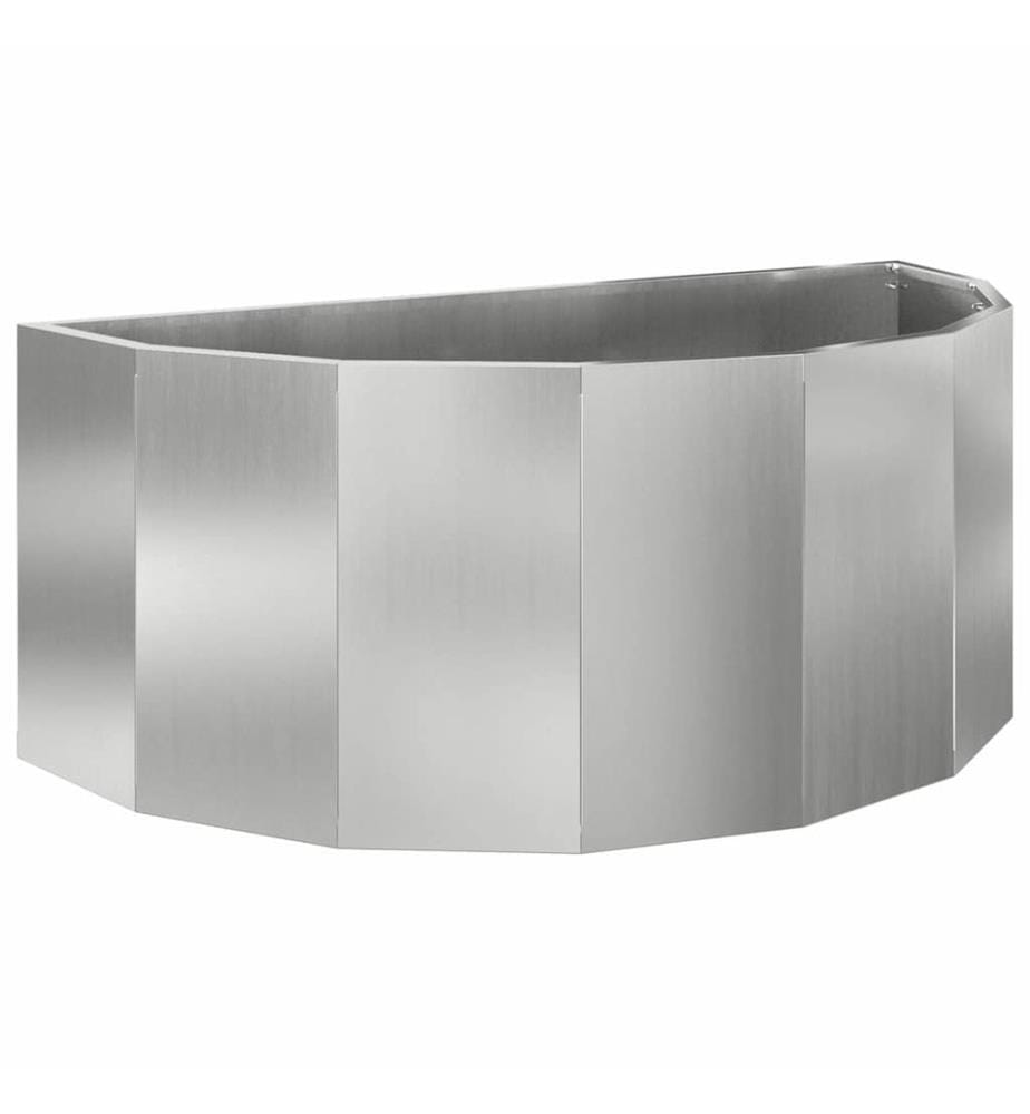 vidaXL Jardinière Argent 90 x 45 x 35 cm Acier galvanisé