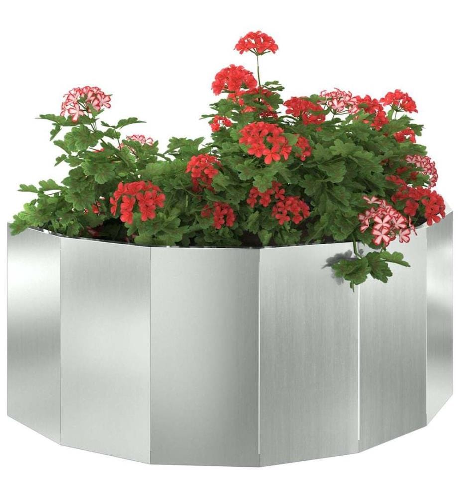vidaXL Jardinière Argent 90 x 45 x 35 cm Acier galvanisé