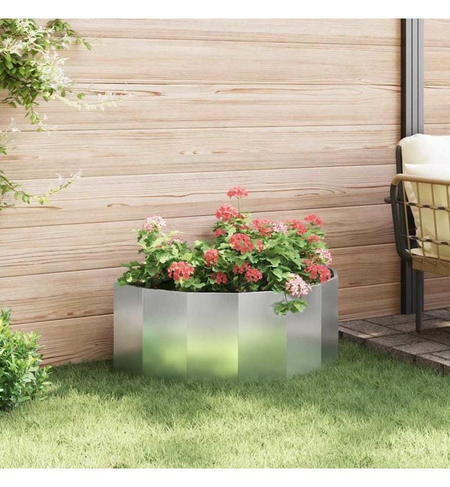 vidaXL Jardinière Argent 90 x 45 x 35 cm Acier galvanisé