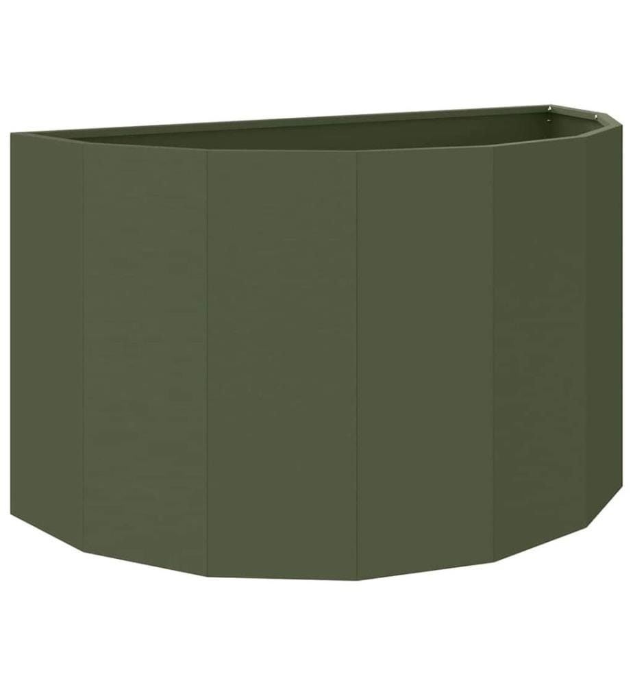vidaXL Jardinière Vert olive 90 x 45 x 50 cm Acier