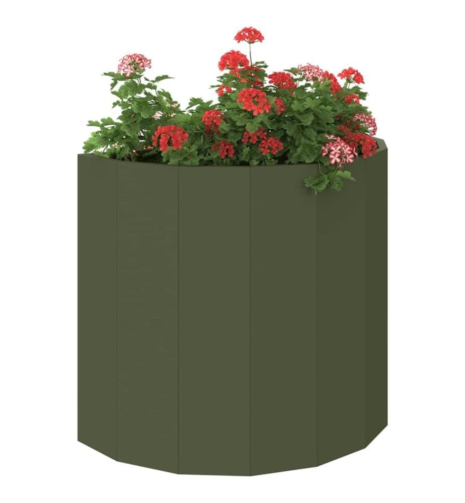 vidaXL Jardinière Vert olive 60 x 30 x 50 cm Acier