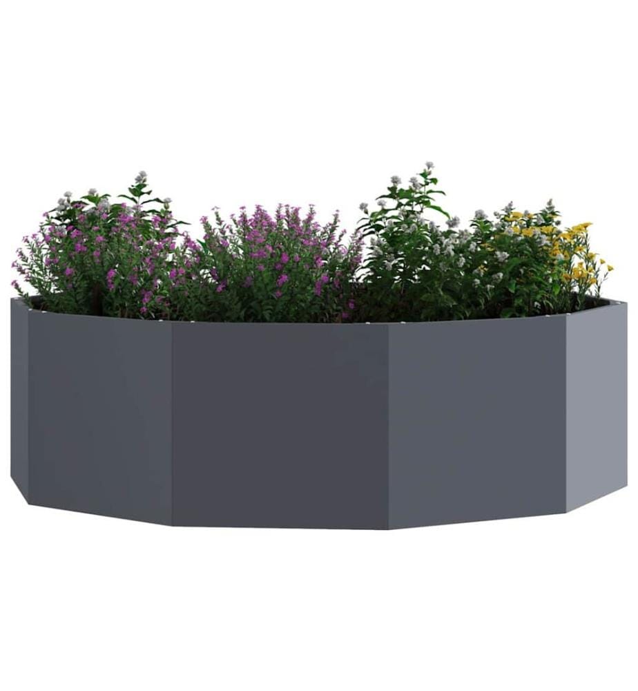 vidaXL Jardinière Anthracite 120 x 120 x 35 cm Acier