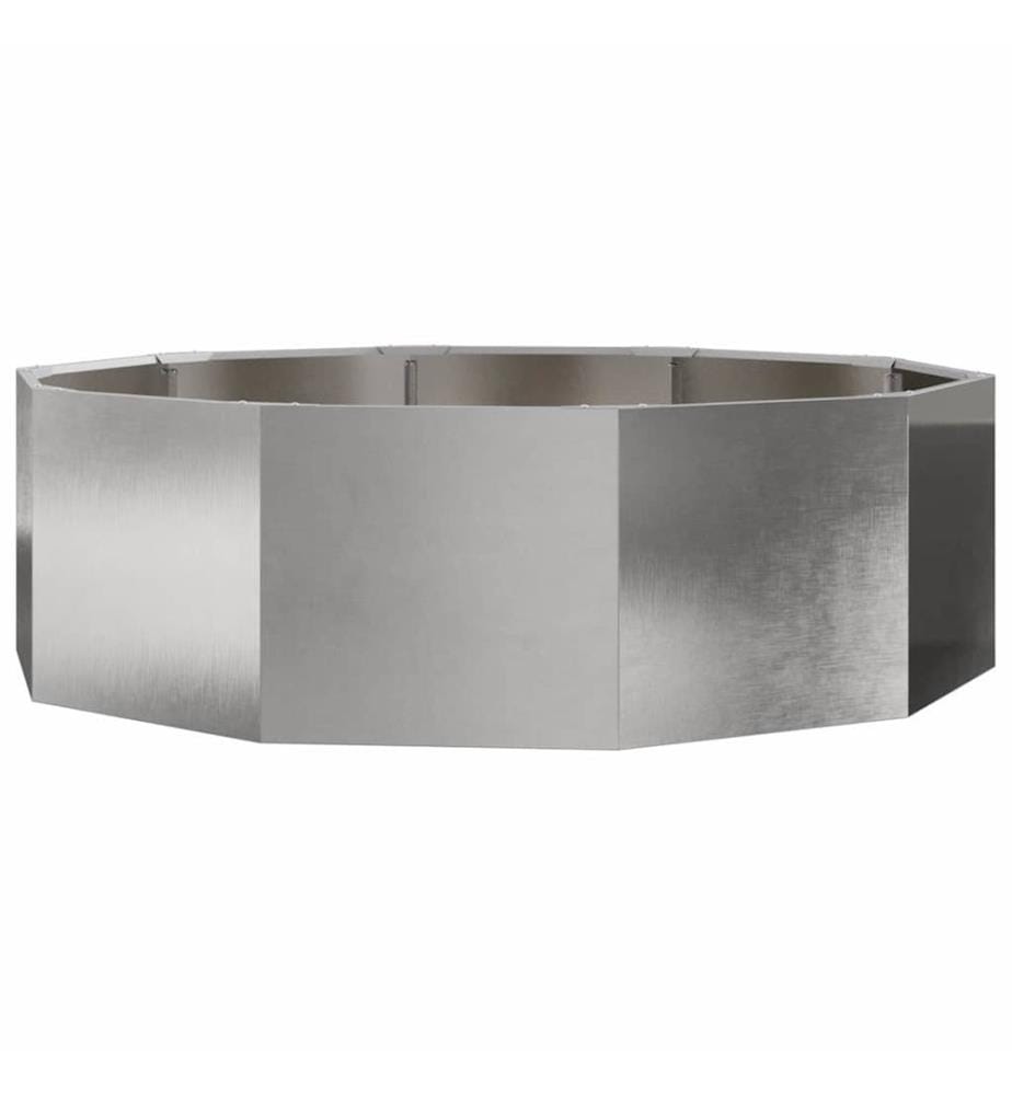 vidaXL Jardinière Argent 120 x 120 x 35 cm Acier inoxydable