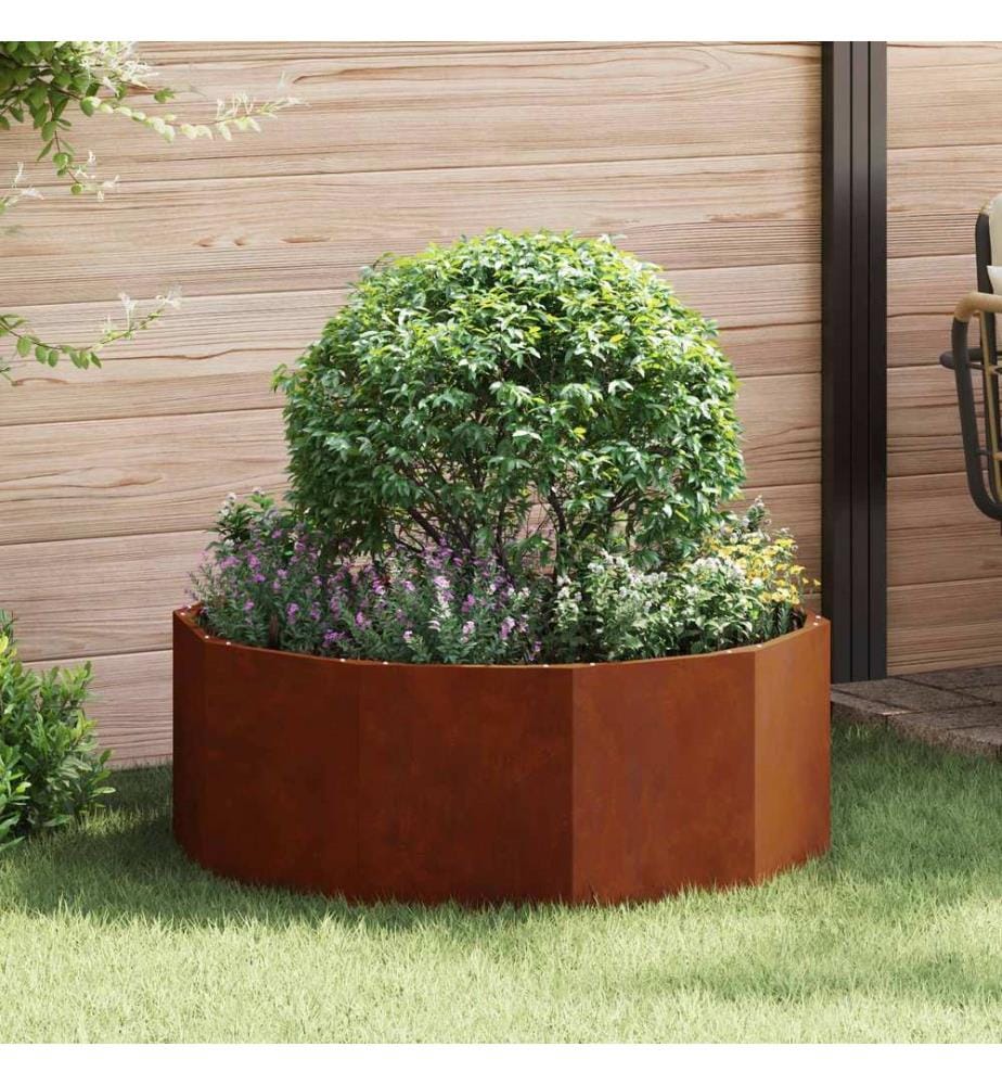 vidaXL Jardinière Rouillé 90 x 90 x 35 cm