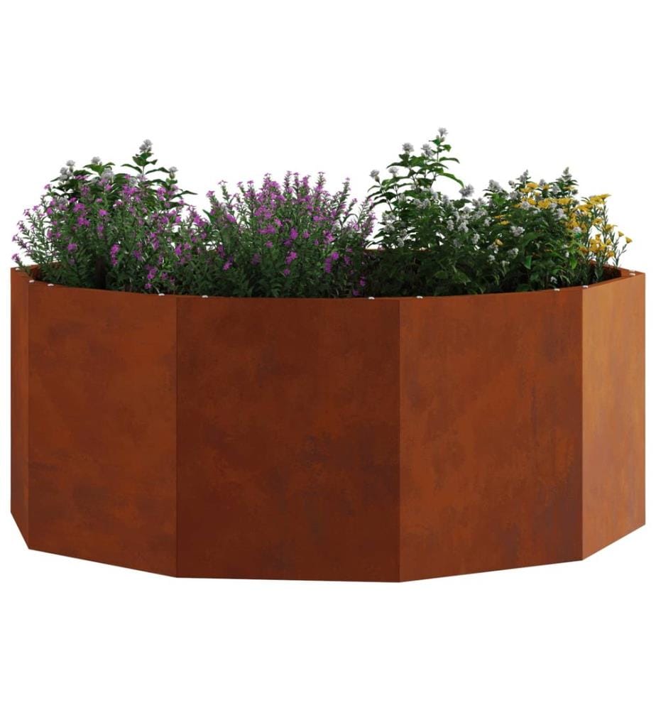 vidaXL Jardinière Rouillé 90 x 90 x 35 cm