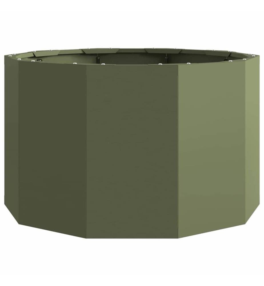 vidaXL Jardinière Vert olive 60 x 60 x 35 cm Acier