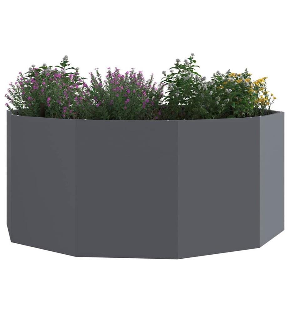 vidaXL Jardinière Anthracite 120 x 120 x 50 cm Acier