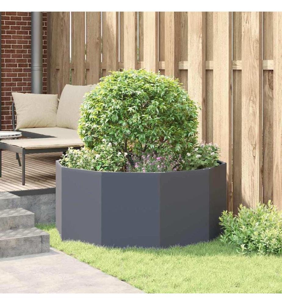 vidaXL Jardinière Anthracite 120 x 120 x 50 cm Acier