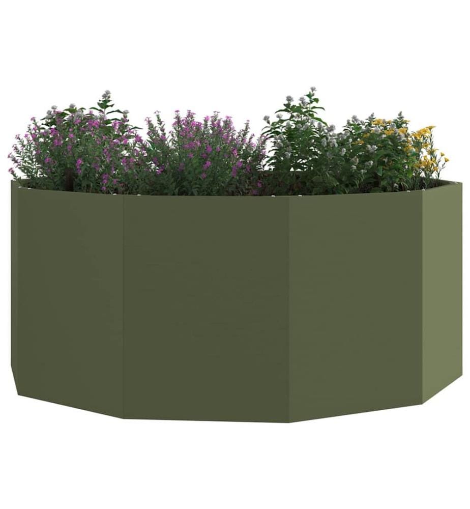 vidaXL Jardinière Vert olive 120 x 120 x 50 cm Acier