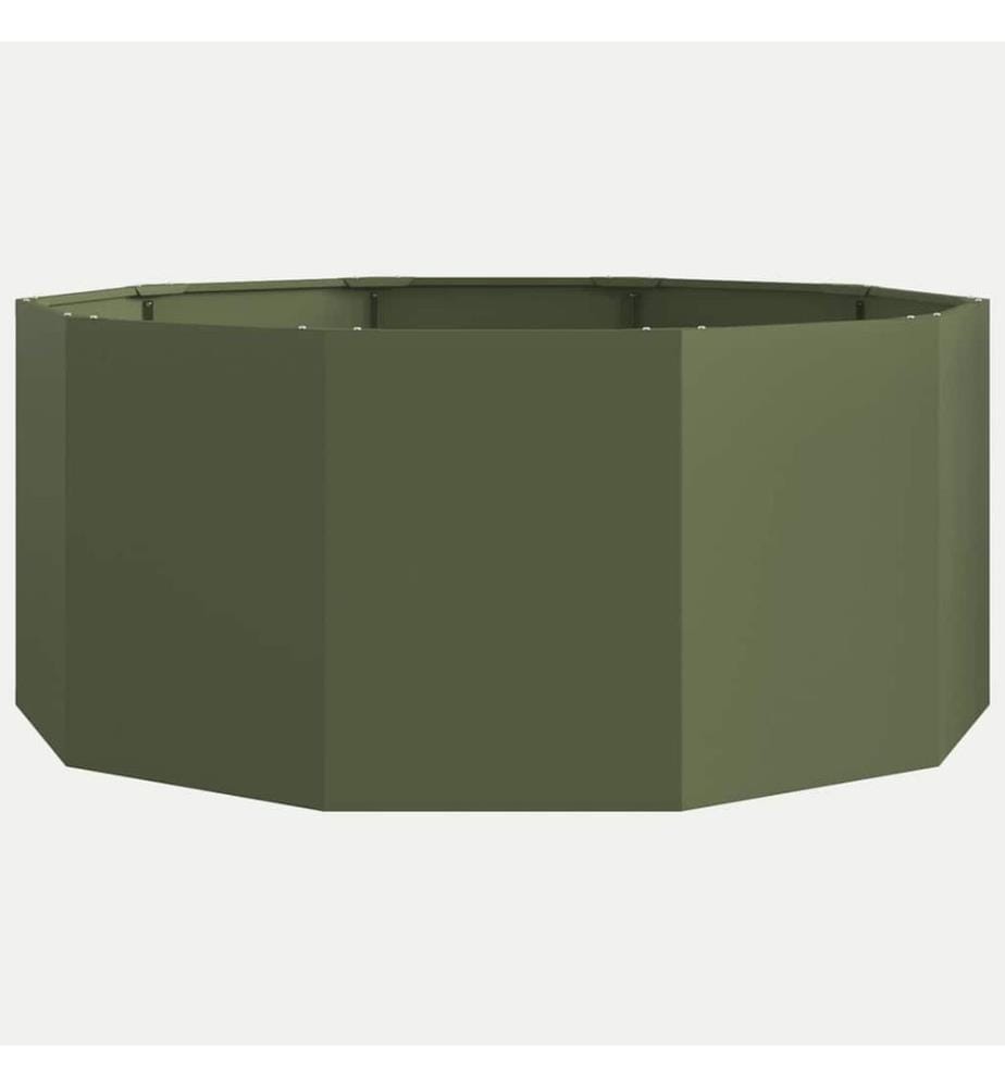 vidaXL Jardinière Vert olive 120 x 120 x 50 cm Acier