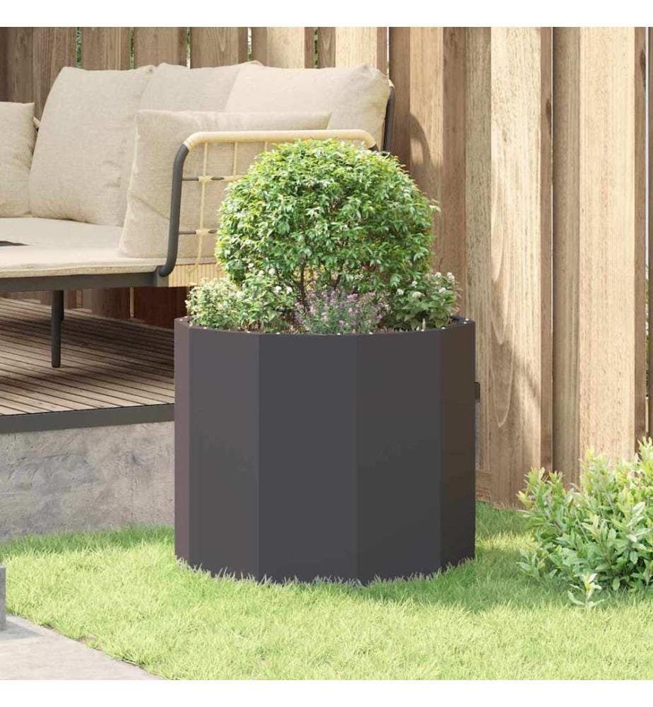 vidaXL Jardinière Noir 60 x 60 x 50 cm Acier