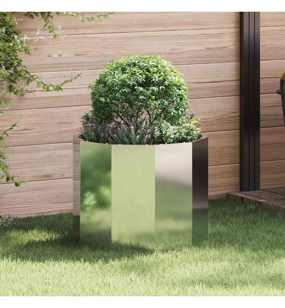vidaXL Jardinière Argent 60 x 60 x 50 cm Acier galvanisé