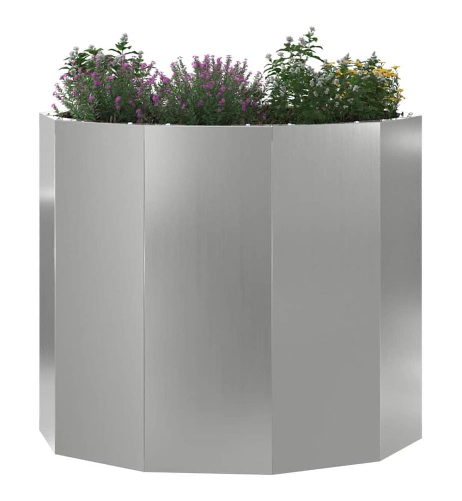 vidaXL Jardinière Argent 60 x 60 x 50 cm Acier galvanisé