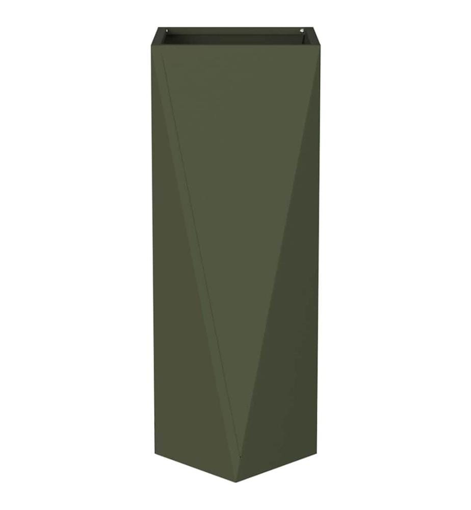 vidaXL Jardinière Vert olive 30 x 30 x 75 cm Acier