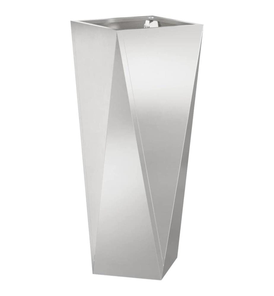vidaXL Pflanzkübel Silber 30 x 30 x 75 cm Edelstahl