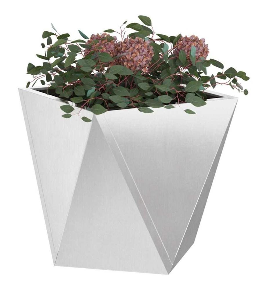 vidaXL Jardinière Argent 40 x 40 x 40 cm Acier inoxydable
