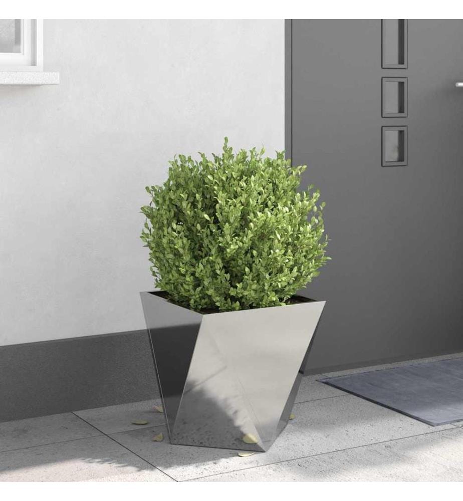 vidaXL Jardinière Argent 40 x 40 x 40 cm Acier inoxydable