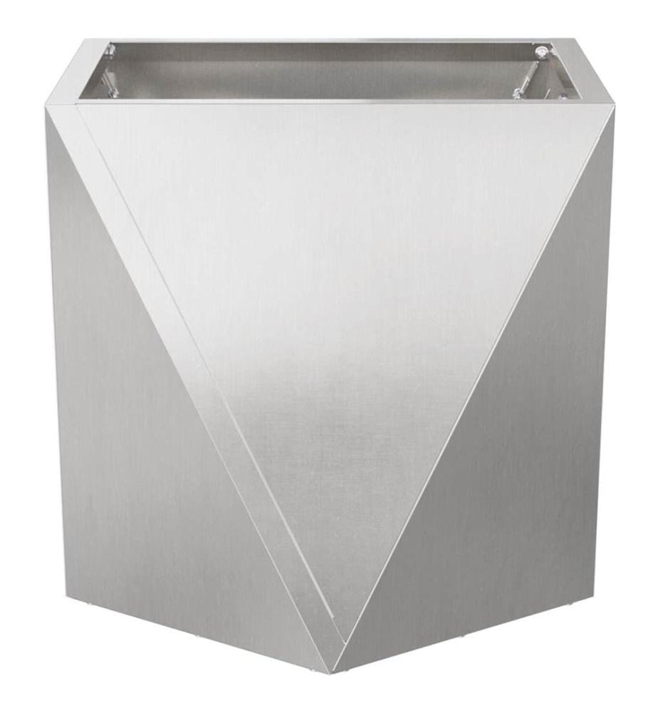 vidaXL Jardinière Argent 40 x 40 x 40 cm Acier inoxydable