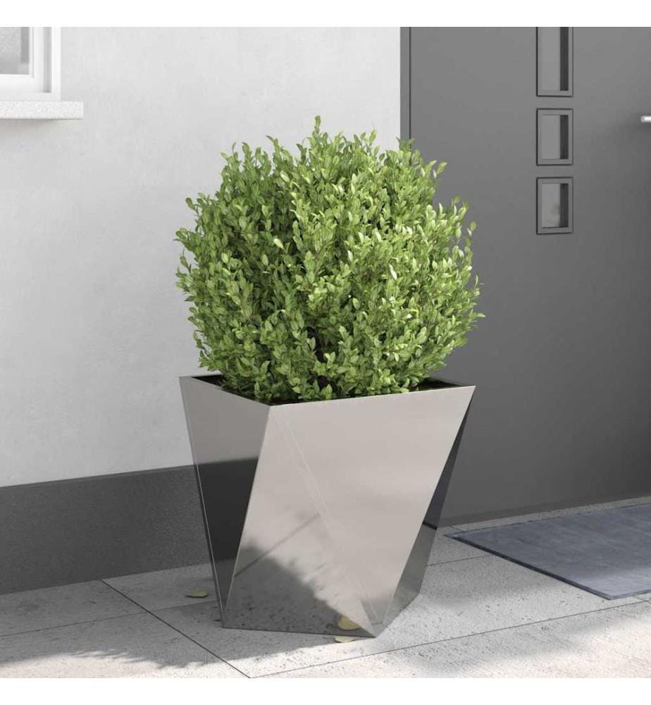 vidaXL Jardinière Argent 50 x 50 x 50 cm Acier inoxydable