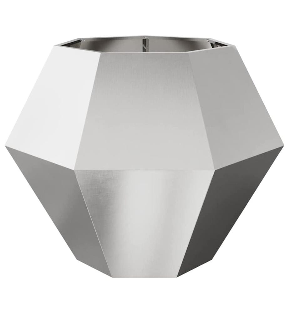 vidaXL Pflanzkübel Silber 100 x 100 x 80 cm Edelstahl