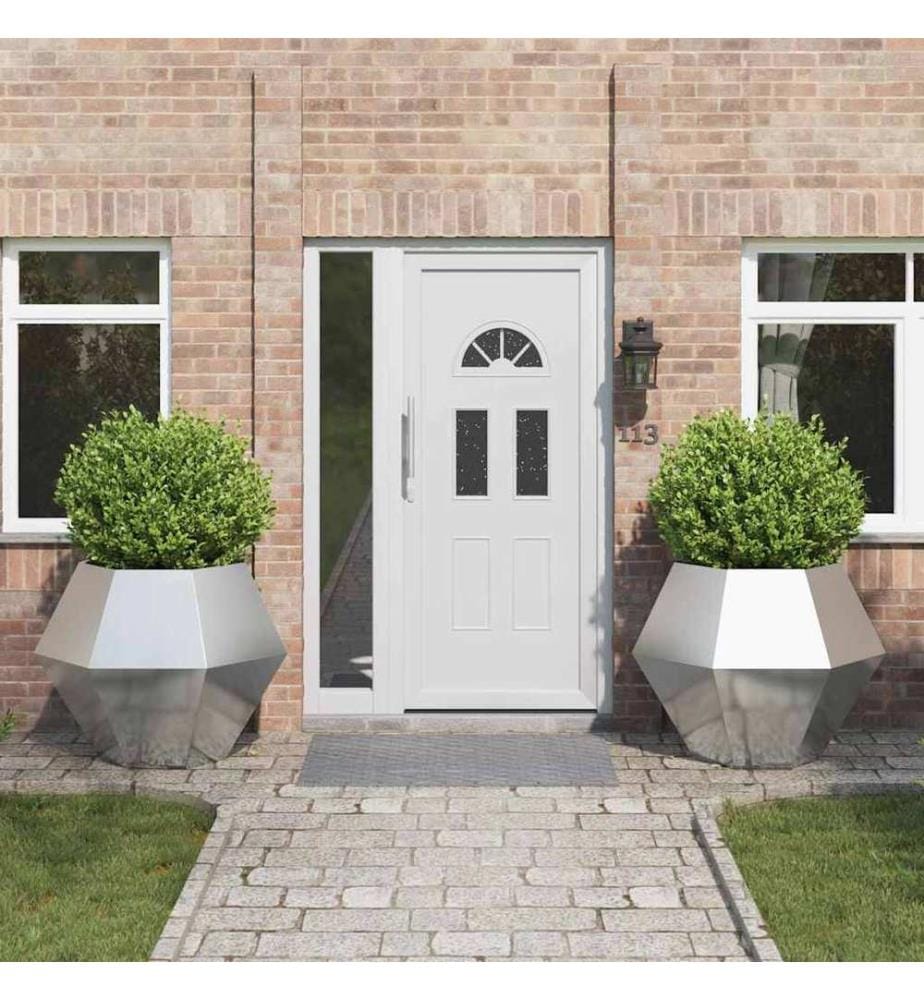 vidaXL Jardinière 2 pcs Argent 100 x 100 x 80 cm Acier inoxydable