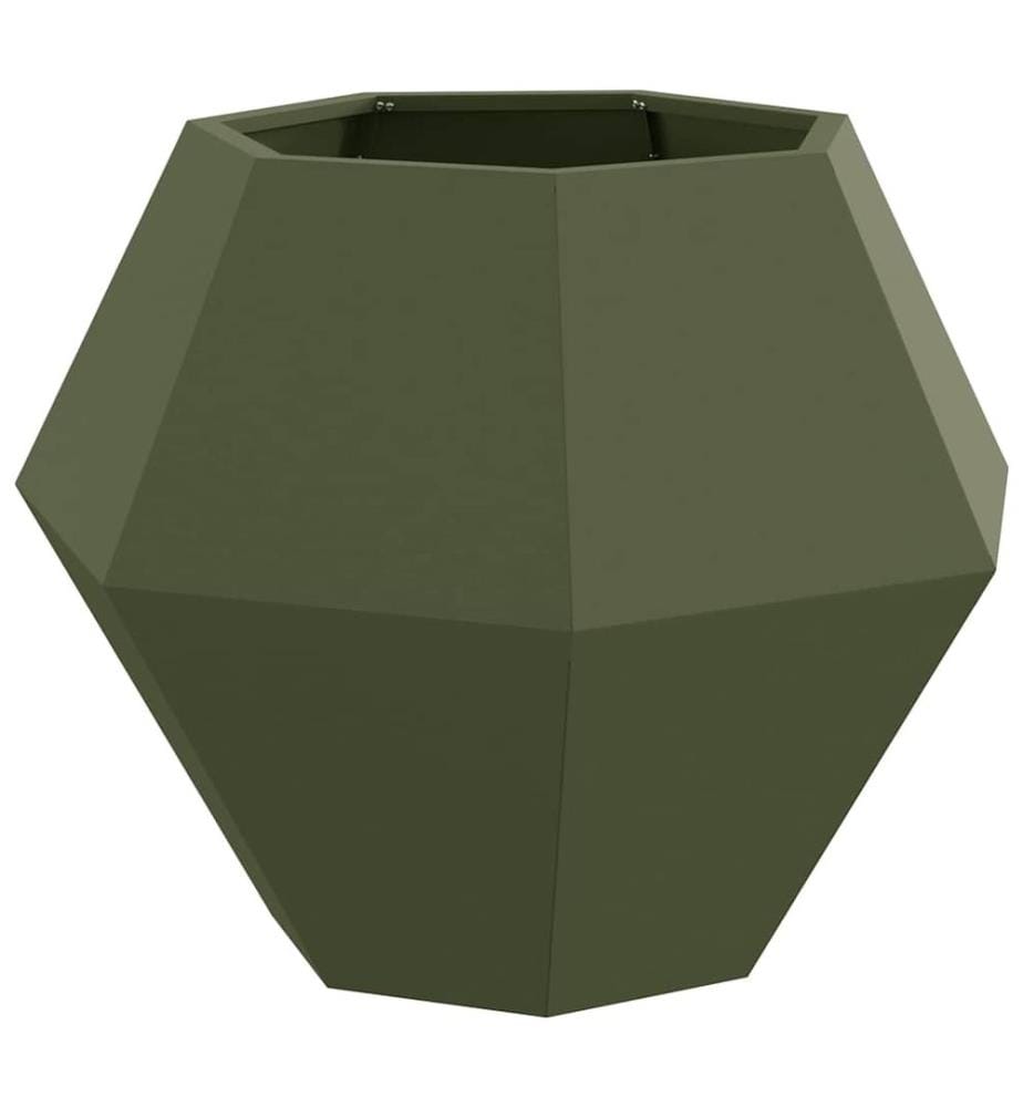 vidaXL Jardinière Vert olive 75 x 75 x 60 cm Acier
