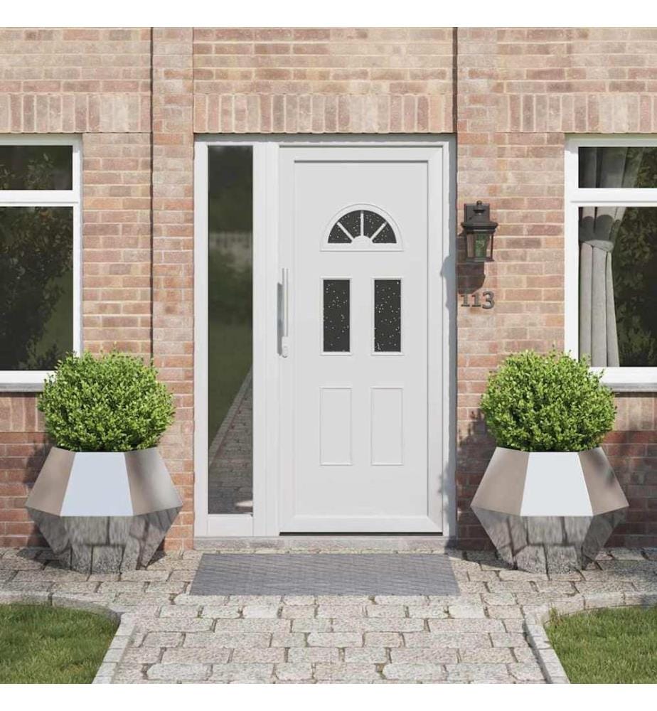 vidaXL Jardinière 2 pcs Argent 75 x 75 x 60 cm Acier inoxydable
