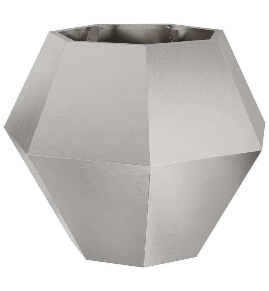 vidaXL Jardinière 2 pcs Argent 75 x 75 x 60 cm Acier inoxydable