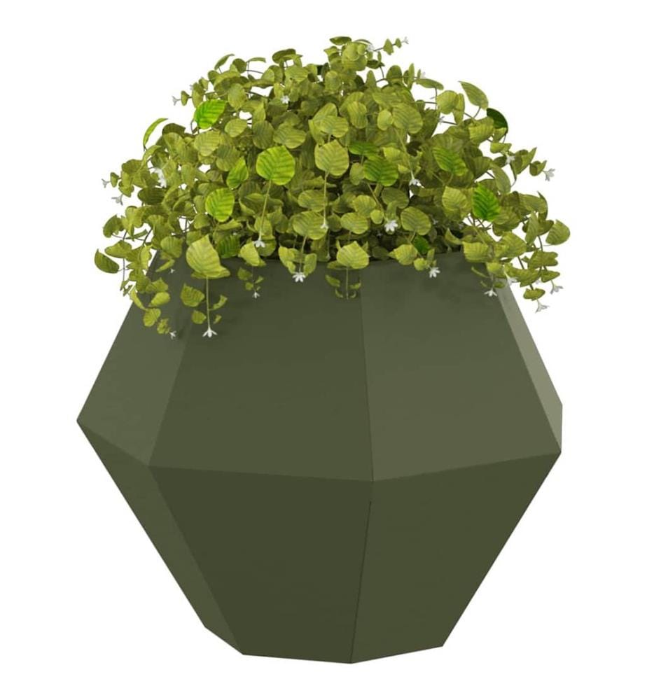 vidaXL Jardinière Vert olive 50 x 50 x 40 cm Acier