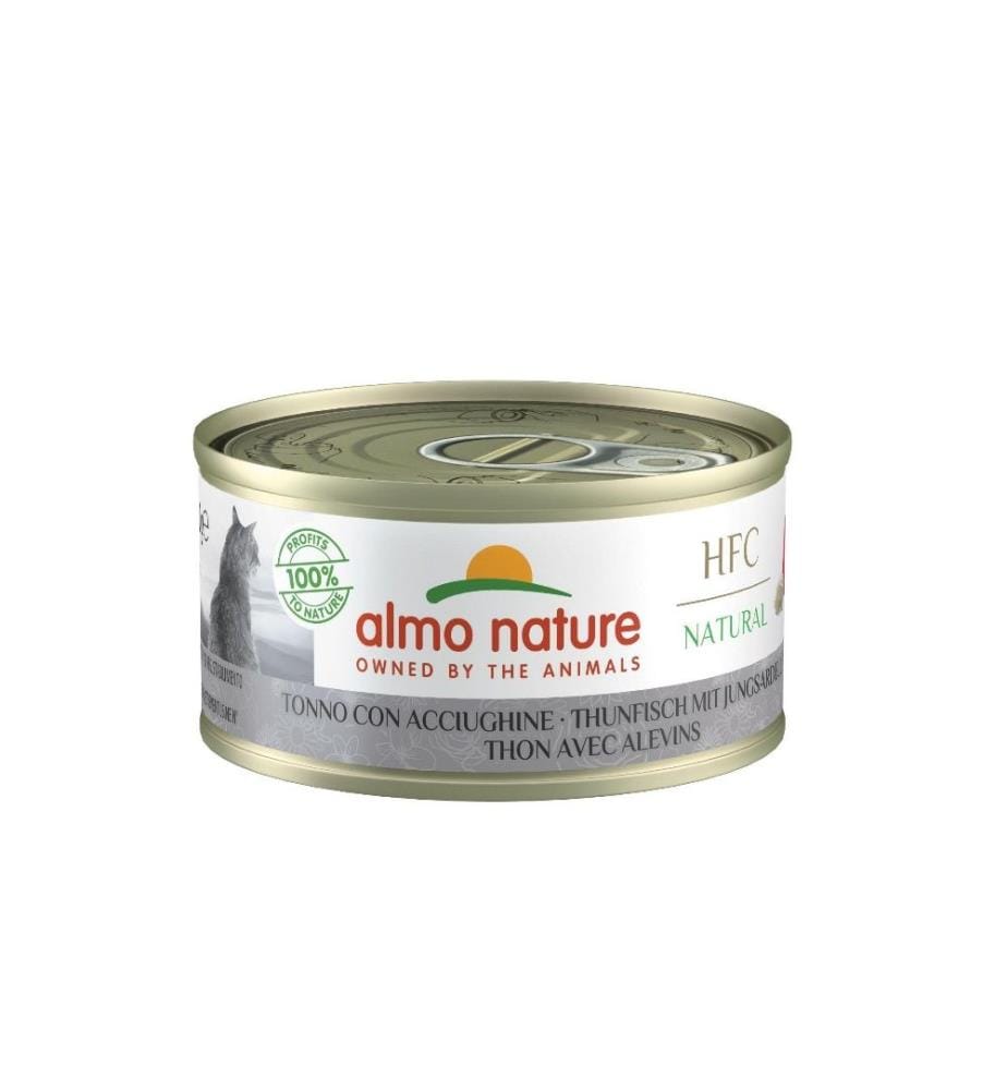ALMO NATURE - Nassfutter HFC Natural Thunfisch mit Jungsardellen, 24x70 g