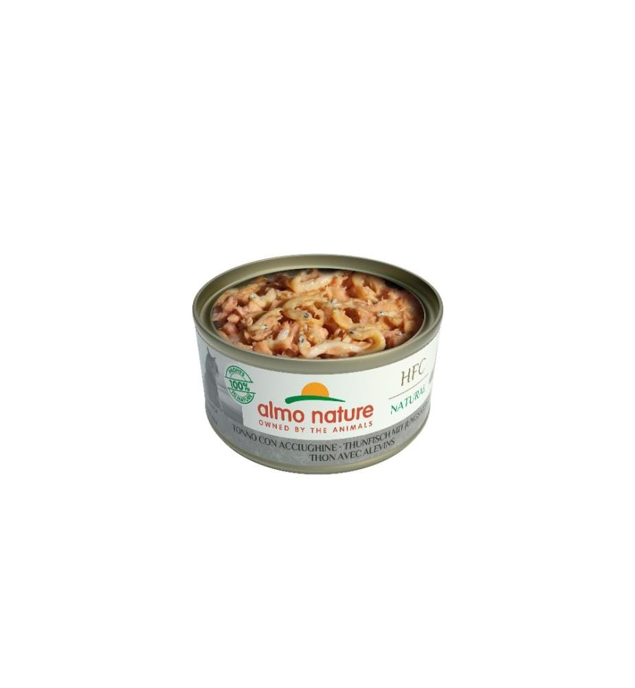 ALMO NATURE - Nassfutter HFC Natural Thunfisch mit Jungsardellen, 24x70 g