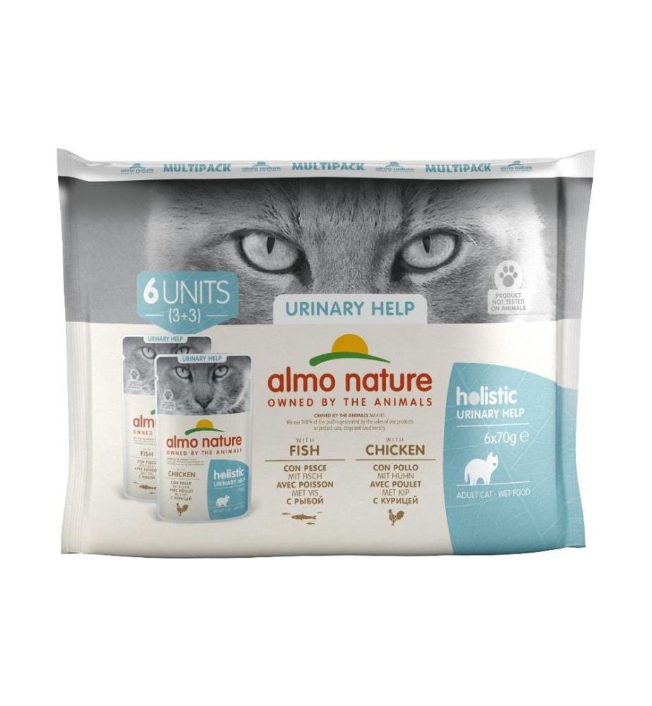ALMO NATURE - Nassfutter Holistic Urinary Help mit Fisch & Huhn, 6x70g