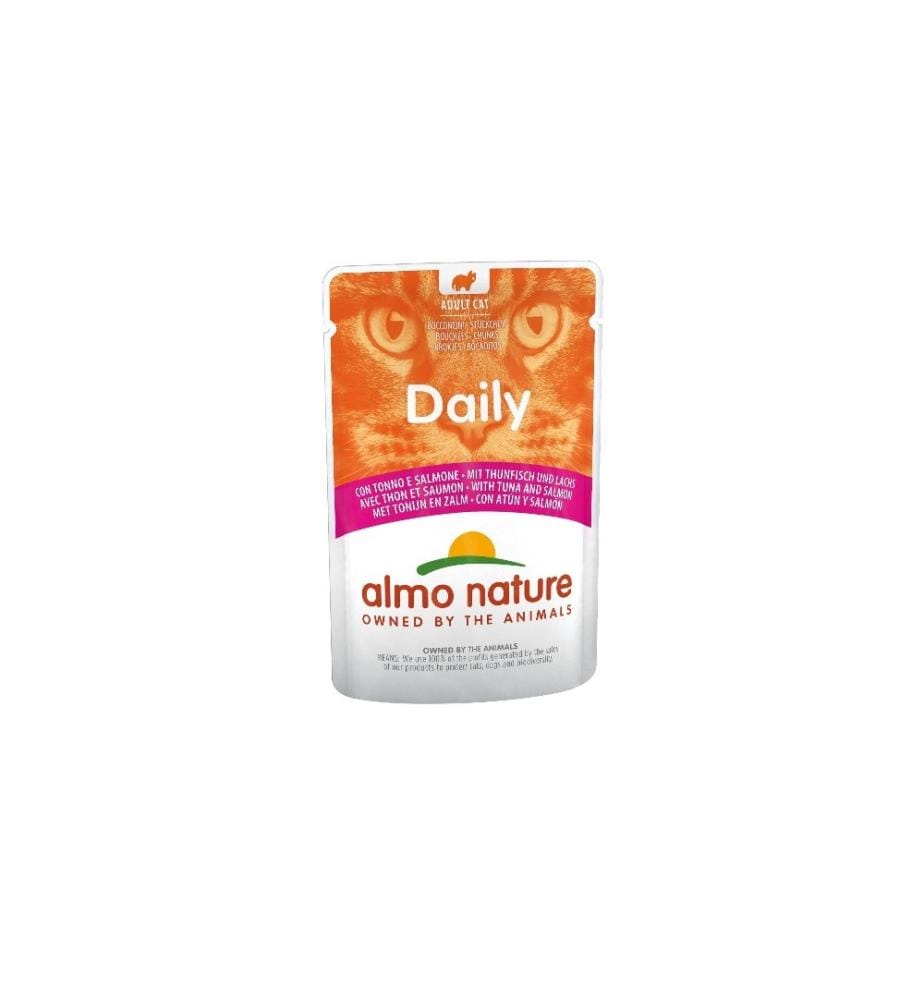 ALMO NATURE - Alimentation humide Daily mit Thunfisch und Lachs, 30 x 70 g