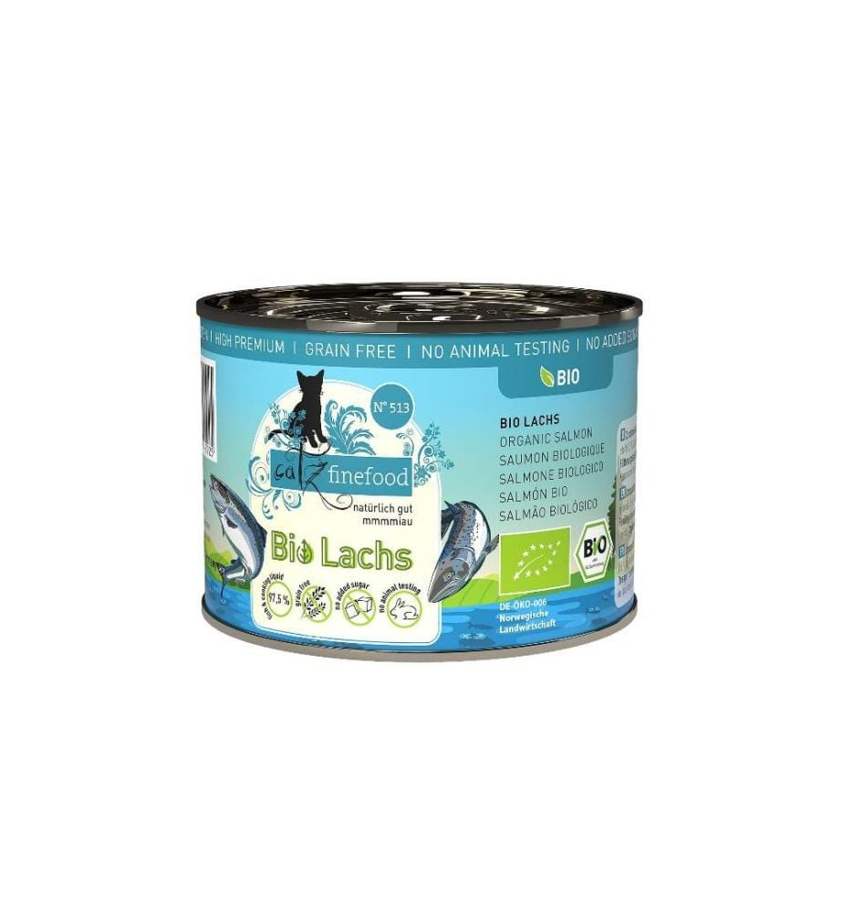 CATZ FINEFOOD - Nassfutter Bio No.513 Lachs, 200 g
