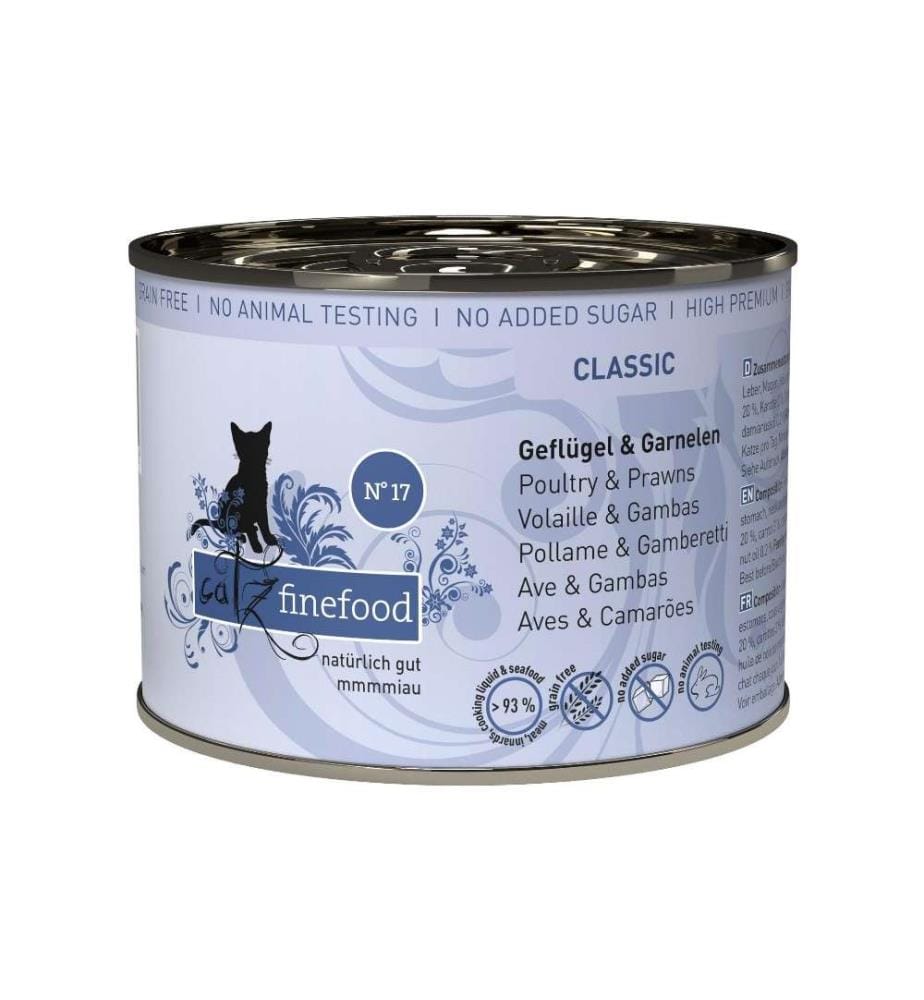 CATZ FINEFOOD - Nassfutter No.17 Geflügel & Garnele, 200 g