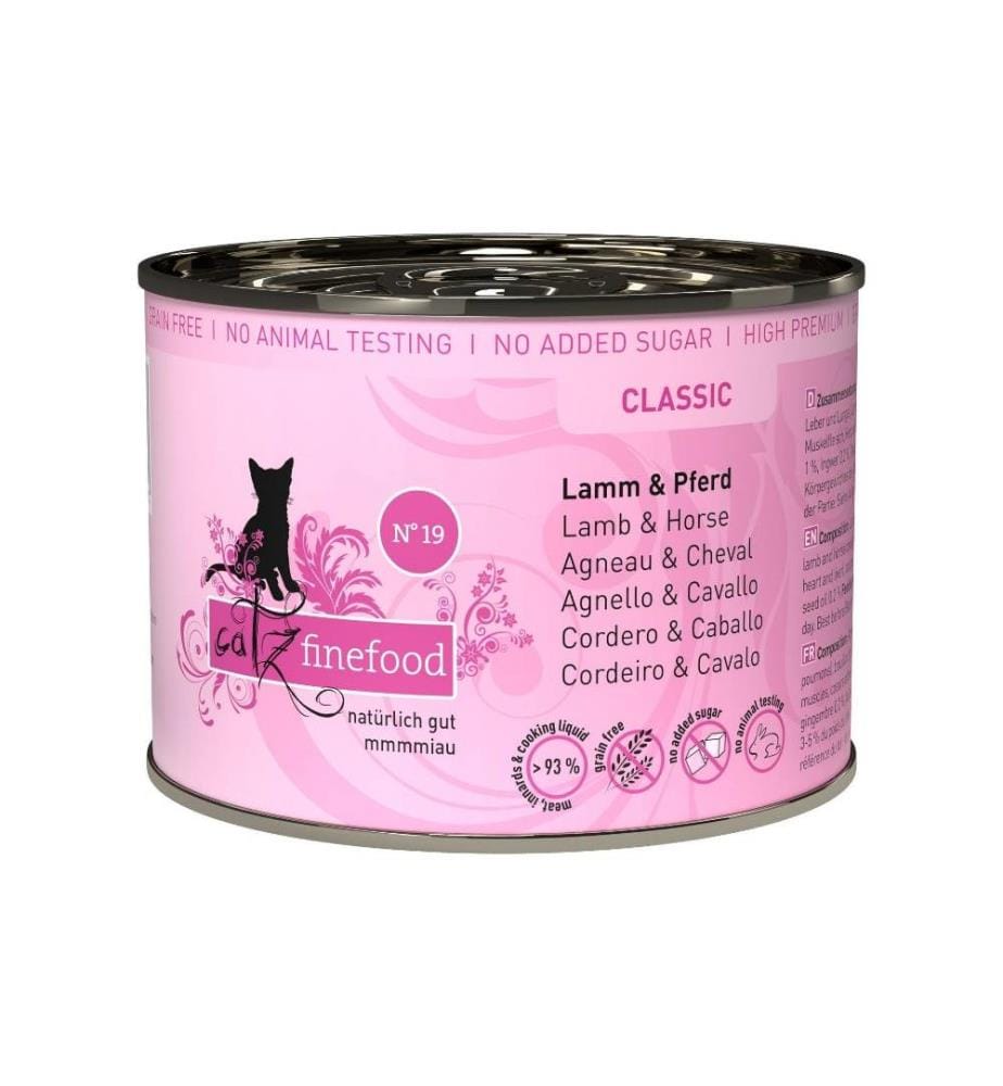 CATZ FINEFOOD - Nassfutter No.19 Lamm & Pferd, 200 g