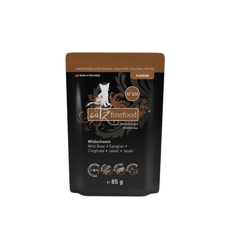 CATZ FINEFOOD - Nassfutter Purrrr No.109 Schwein, 85 g