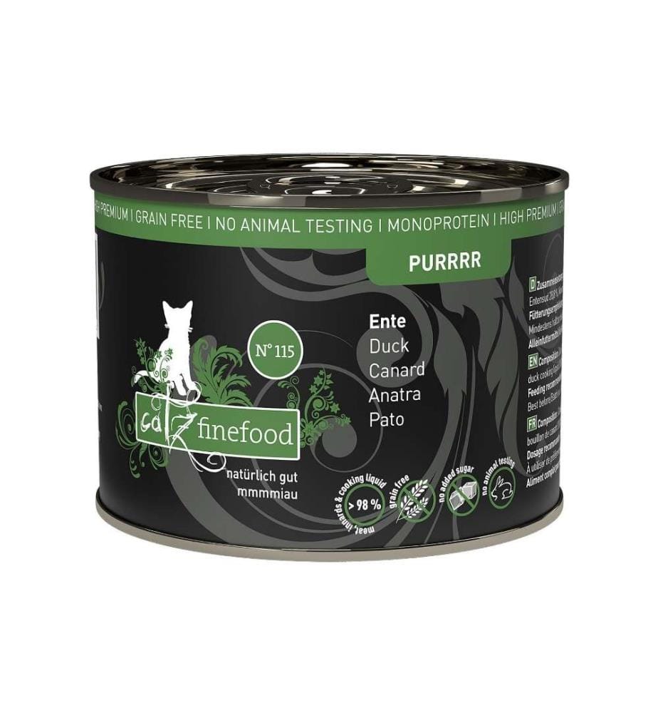 CATZ FINEFOOD - Nassfutter Purrrr No.115 Ente, 200 g