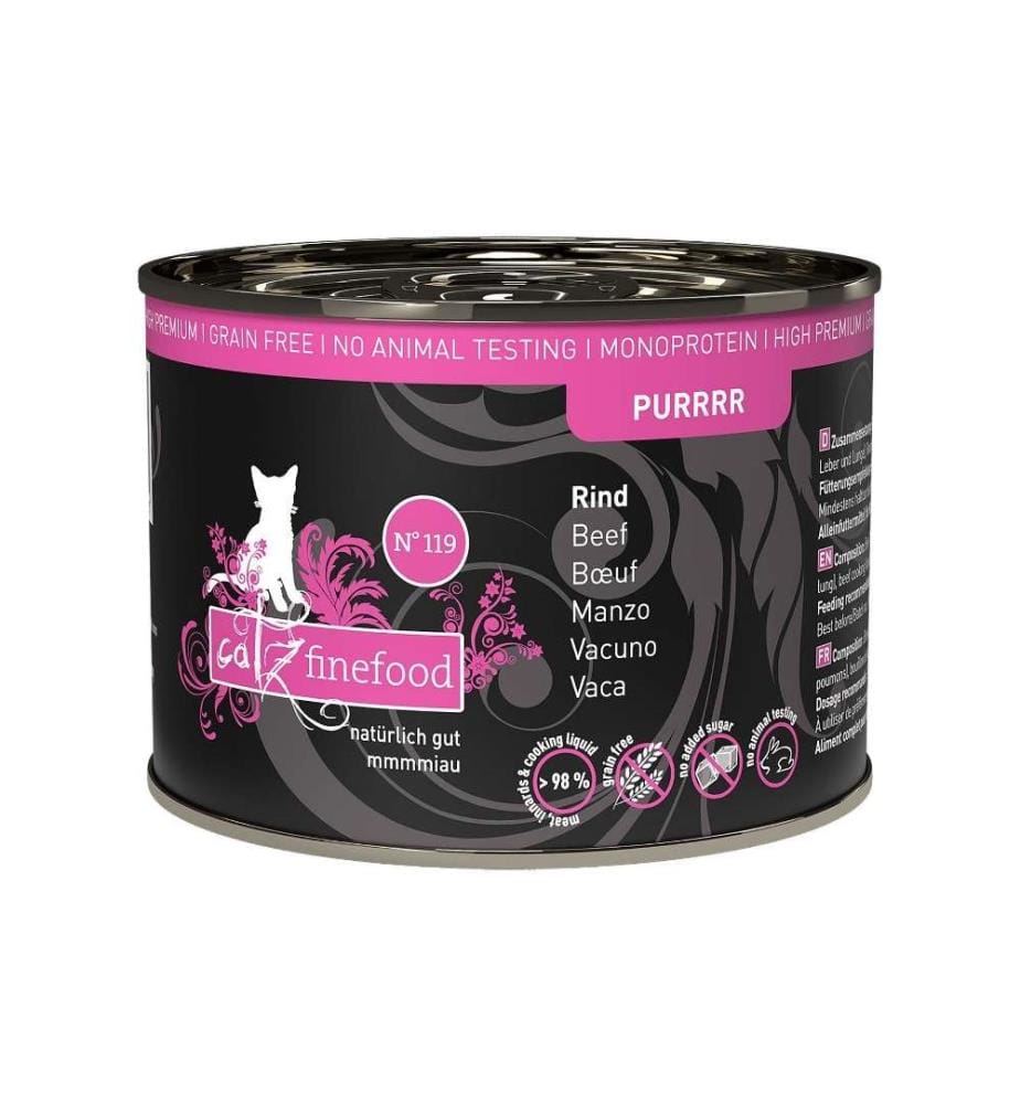 CATZ FINEFOOD - Nassfutter Purrrr No.119 Rind, 200 g