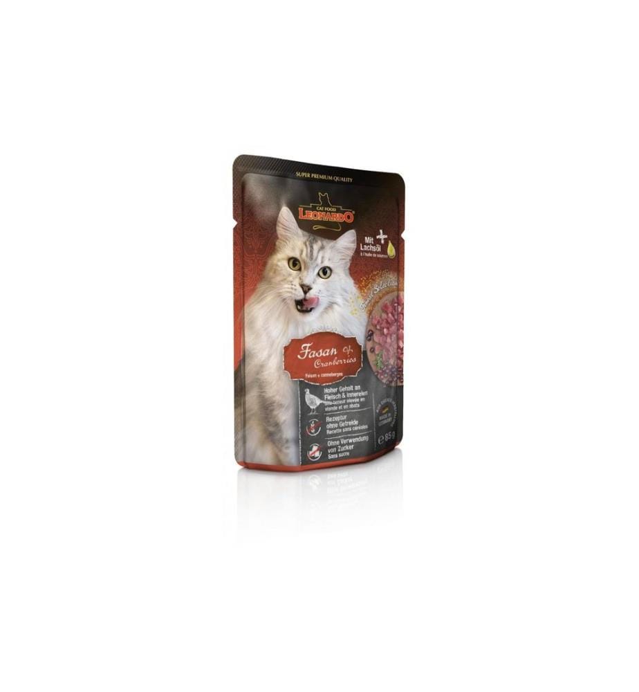 LEONARDO CAT FOOD - Nassfutter Fasan & Cranberries, 85 g
