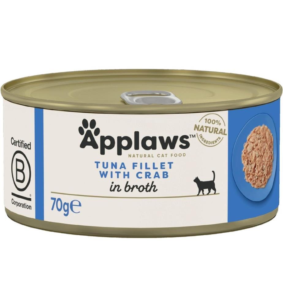 APPLAWS - Nassfutter Thunfischfilet und Krabbenfleisch 70 g