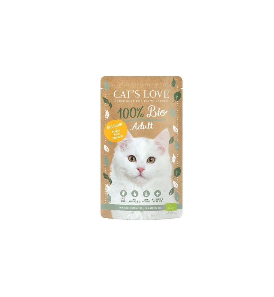 CAT'S LOVE - Nassfutter BIO Adult Huhn, 100 g