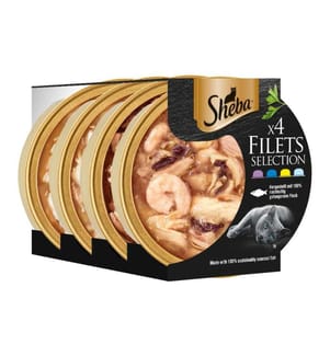 SHEBA - Katzen-Snack Filets Selection, 4 x 60 g