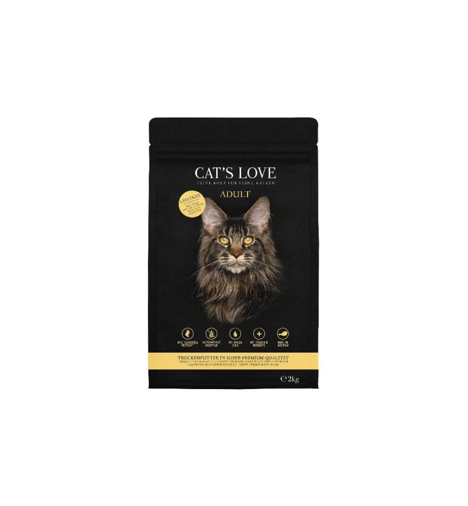 CAT'S LOVE - Alimentation sèche Volaille adulte, 2 kg