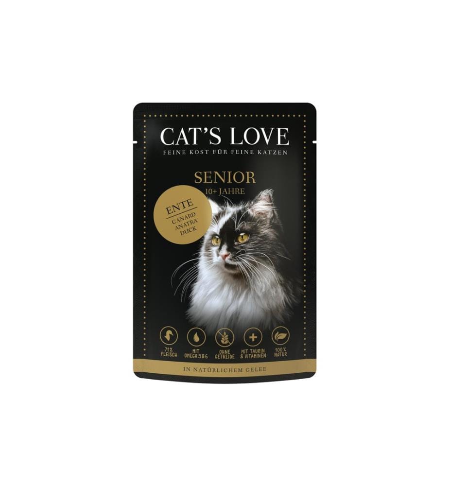 CAT'S LOVE - Alimentation humide Canard âgé, 85 g