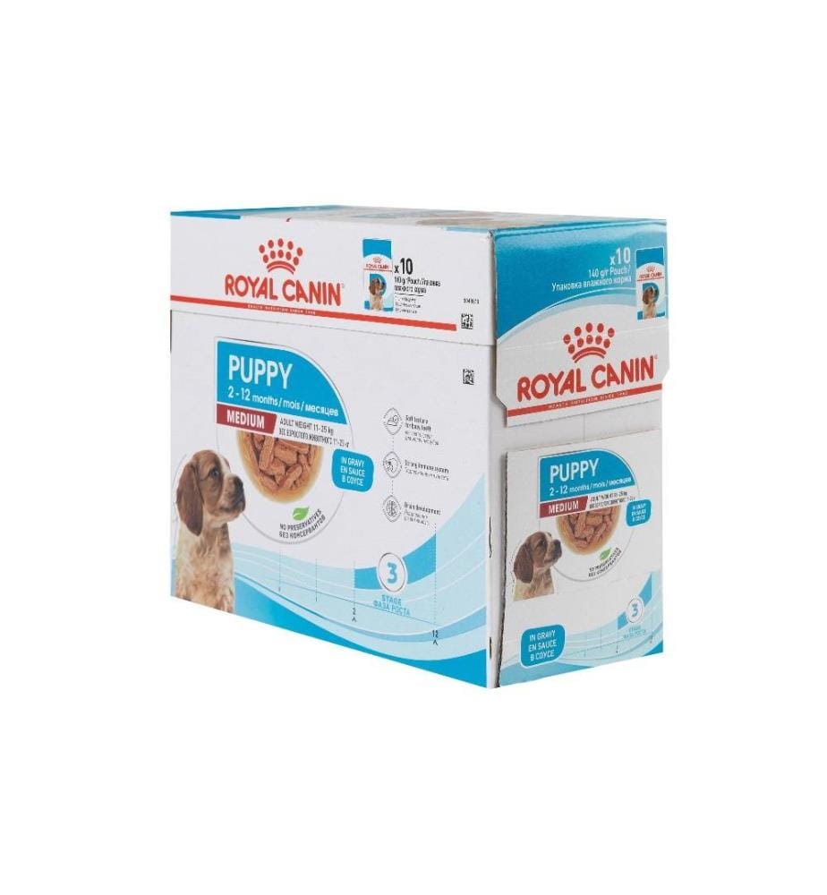 ROYAL CANIN - Nassfutter Health Nutrition Medium Puppy Sauce, 10 x 140 g