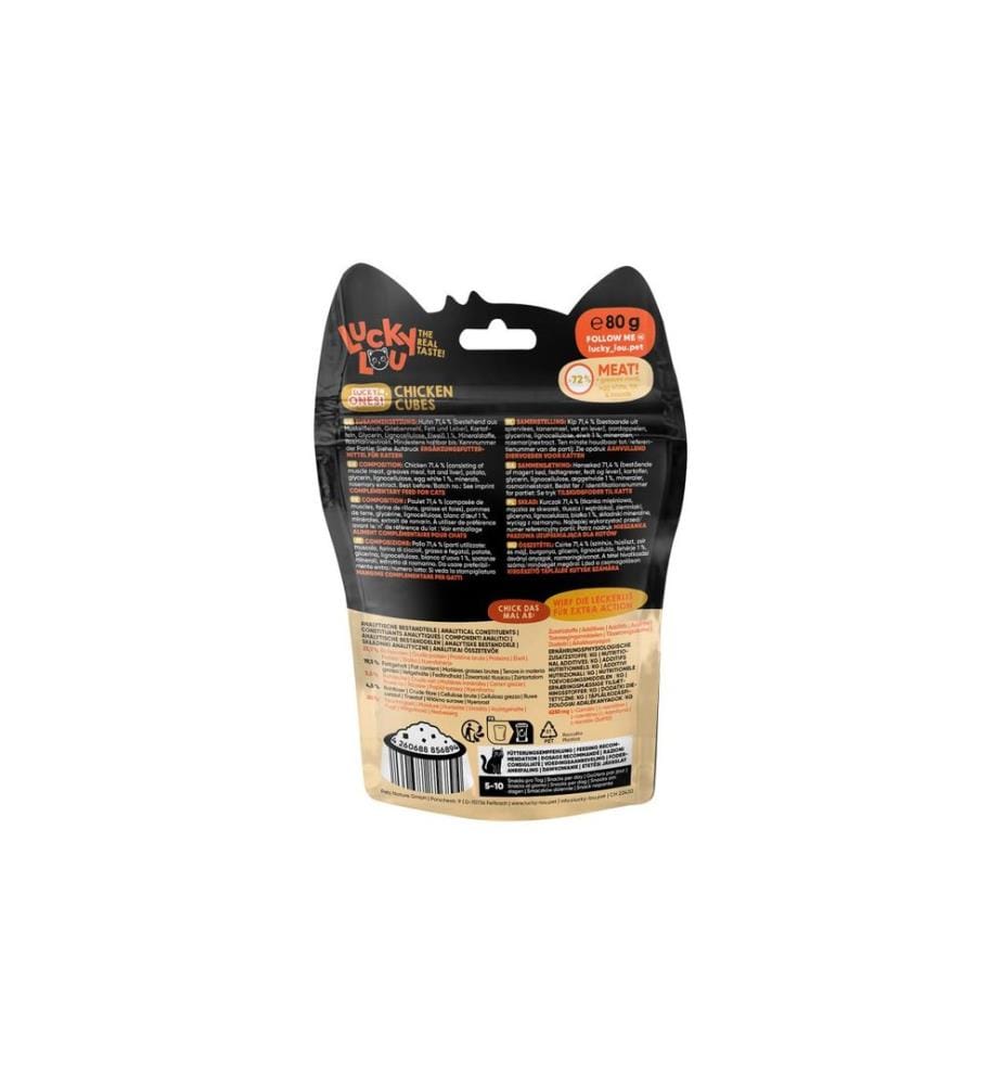 Lucky Lou - Katzen-Snack Lucky Ones Cubes Huhn, 80 g