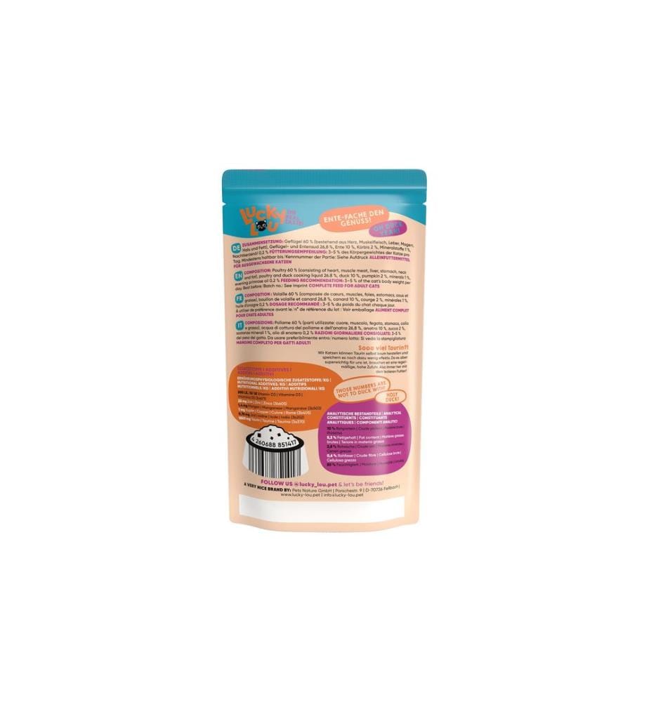 Lucky Lou - Nassfutter Lifestage Adult Geflügel & Ente, 125 g
